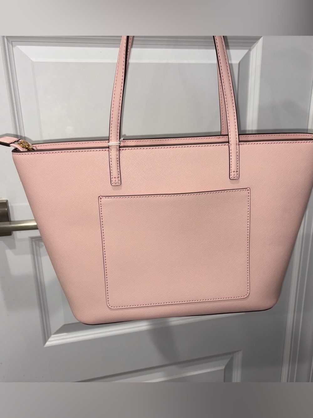 Tory Burch Light Pink Saffiano Emerson Tote Bag ON SALE - Picture 6 of 10